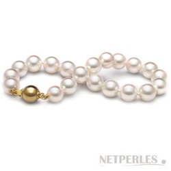 Bracciale Di Perle D'acqua Dolce Naturale 9-10 Mm - Treasure Bay Unique - Donna, 18,5 Cm, Con Scatola Regalo