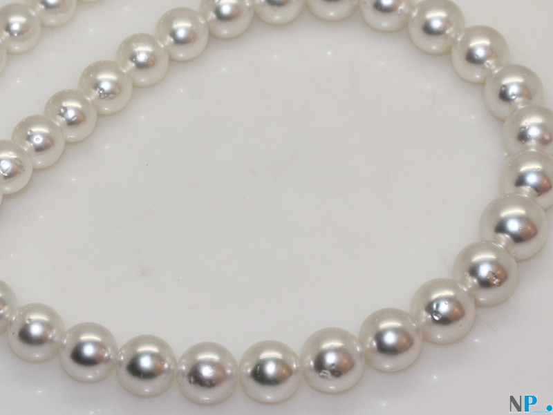 Collana di perle australiane bianche argento