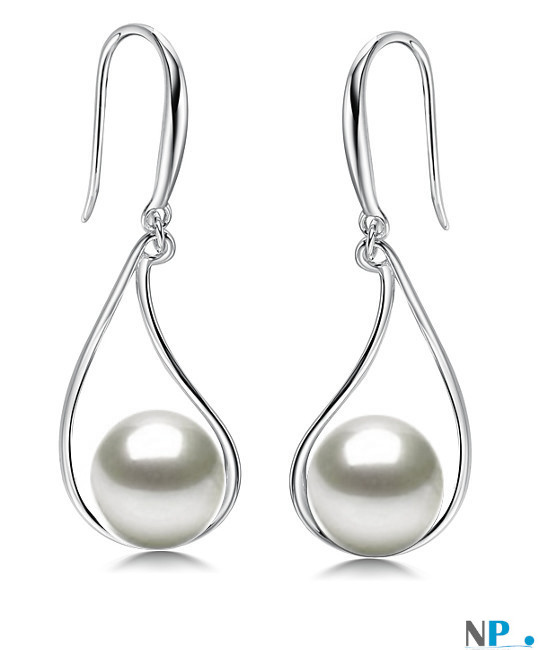 Boucles d'oreilles en Argent 925, Perles de culture d'eau douce