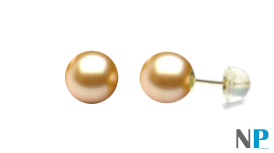 Orecchini con perle di coltura delle Filippine dorate