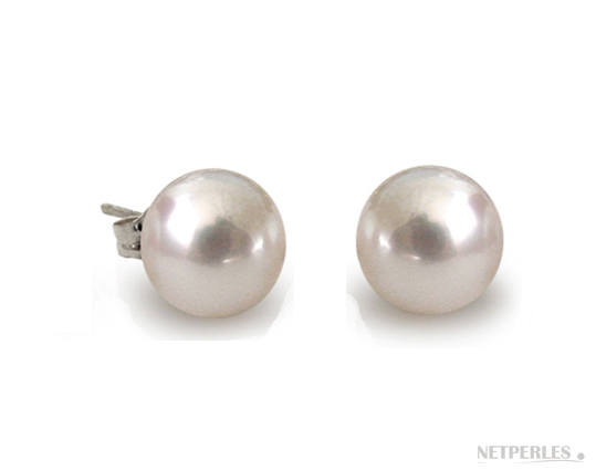 Orecchini con perle Australiane bianche qualità AAA