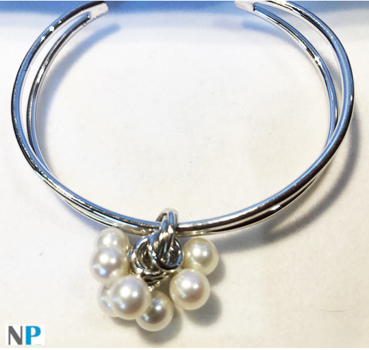 Braccialetto in Argento 925 e 7 perle d'acqua dolce bianche DOLCEHADAMA