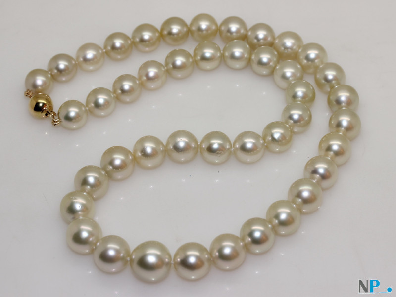 Collana di perle australiane bianche avorio
