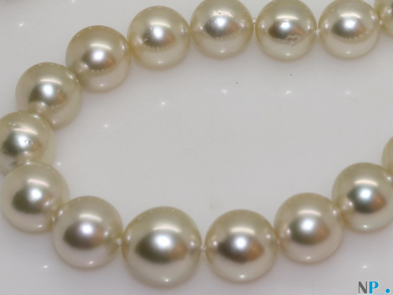 Collana di perle australiane bianche avorio