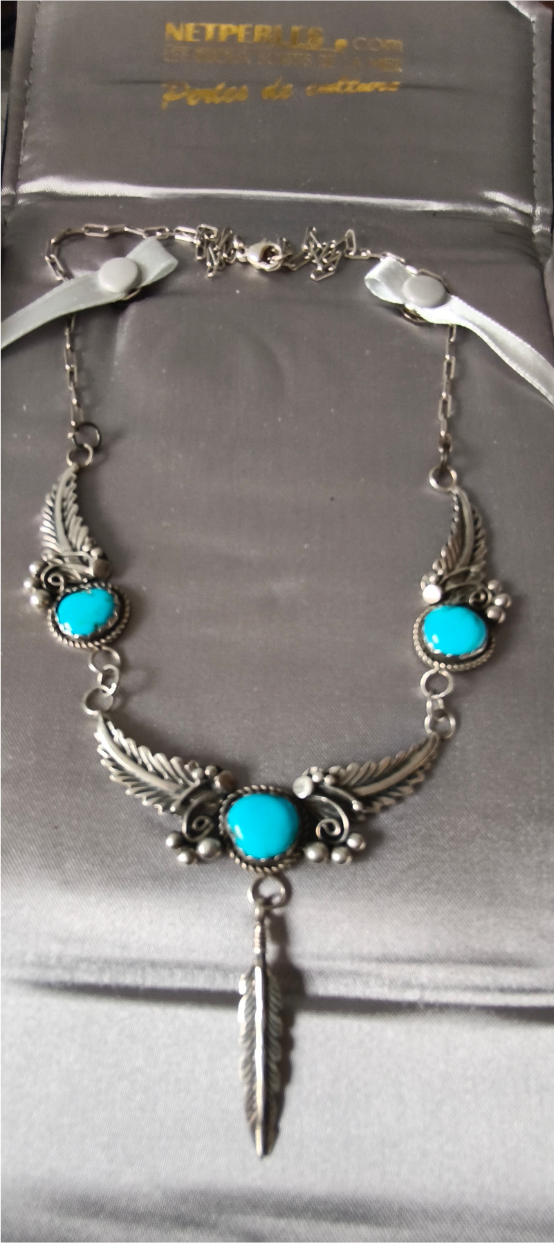 Collana Navajo Turchese su Argento 925 Collana Navajo Turchese su Argento 925