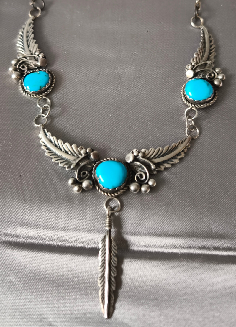 Collana Navajo Turchese su Argento 925 Collana Navajo Turchese su Argento 925