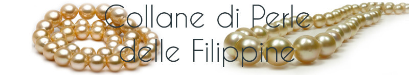 Collane di perle dorate delle Filippine - Perle dorate e champagne