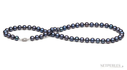 Collana Con Perla D'acqua Dolce 8-9 Mm Bianca AAA+ – Argento 925 Rodiato – Eleganza Senza Tempo