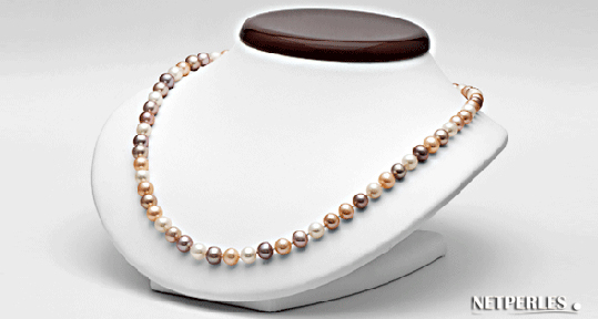 Collana 45 cm di perle di coltura d'acqua dolce