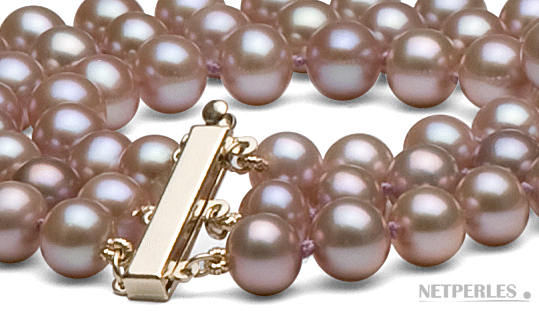 Fermaglio di chiusura speciale per triplo filo di perle in oro 14 carati