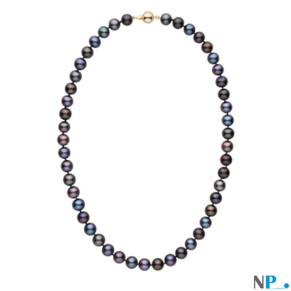 Collana di perle nere d'acqua dolce