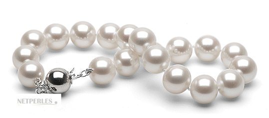 Braccialetto con perle bianche brillanti di qualità DOLCEHADAMA