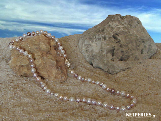 Collana 45 cm di perle di coltura d'acqua dolce