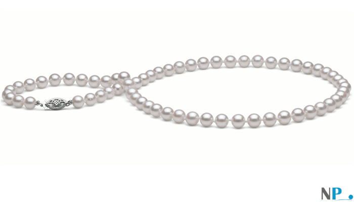 Collana di perle bianche Akoya 