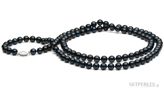 perles de culture d'Eau Douce noires