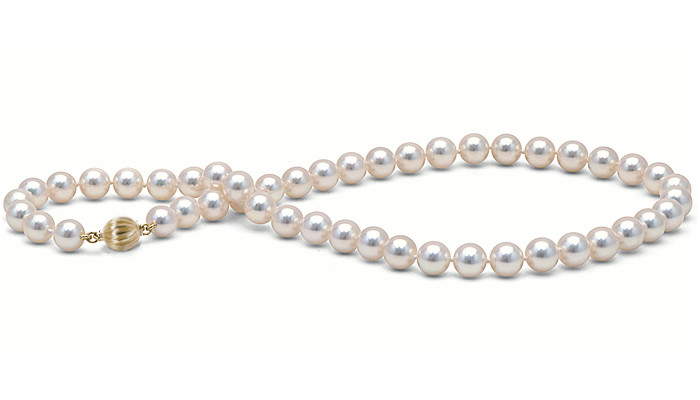 Collana di perle bianche Akoya 