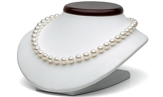 Collier de perles d'Akoya, 8-8.5 mm Blanches
