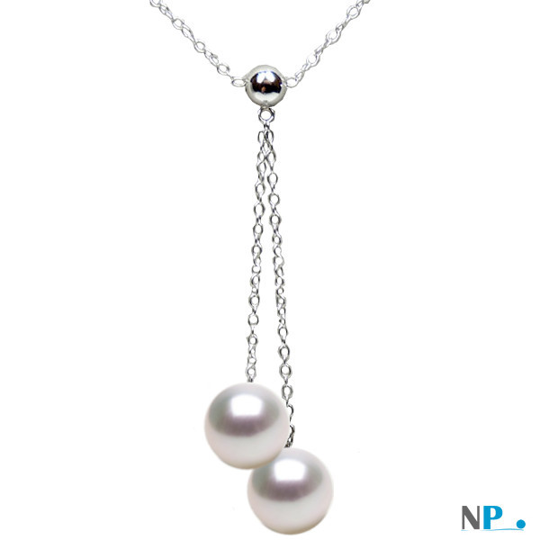 Collana Argento con perle bianche Australiane