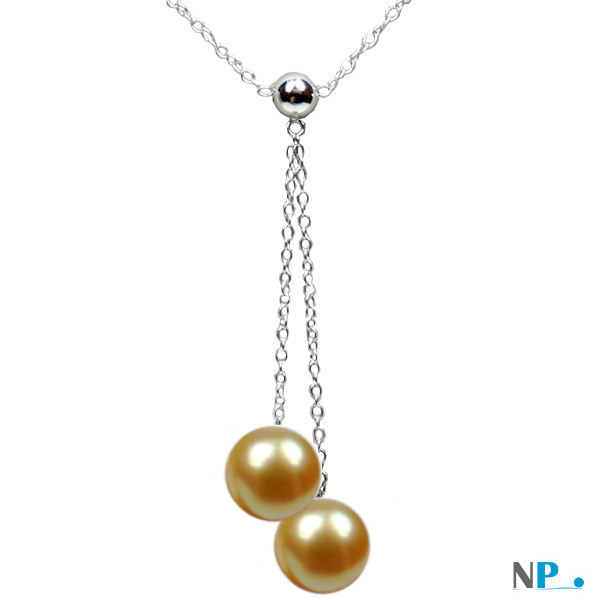Collana Argento con perle dorate Filippine
