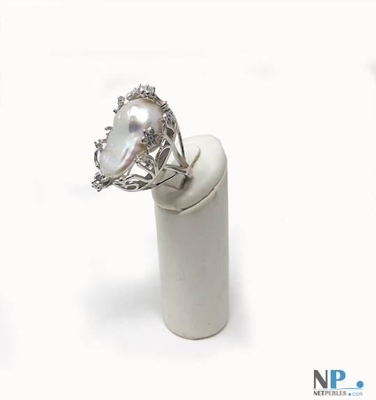 Anello In Argento Con Perla Di Acqua Dolce (TPC - Foto 4