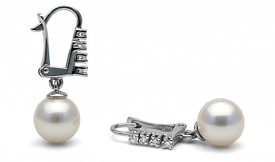 Orecchini Oro 18k Diamanti Perle d'acqua dolce DOLCEHADAMA