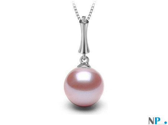 Pendente in argento 925 con perla di Acqua Dolce lavanda