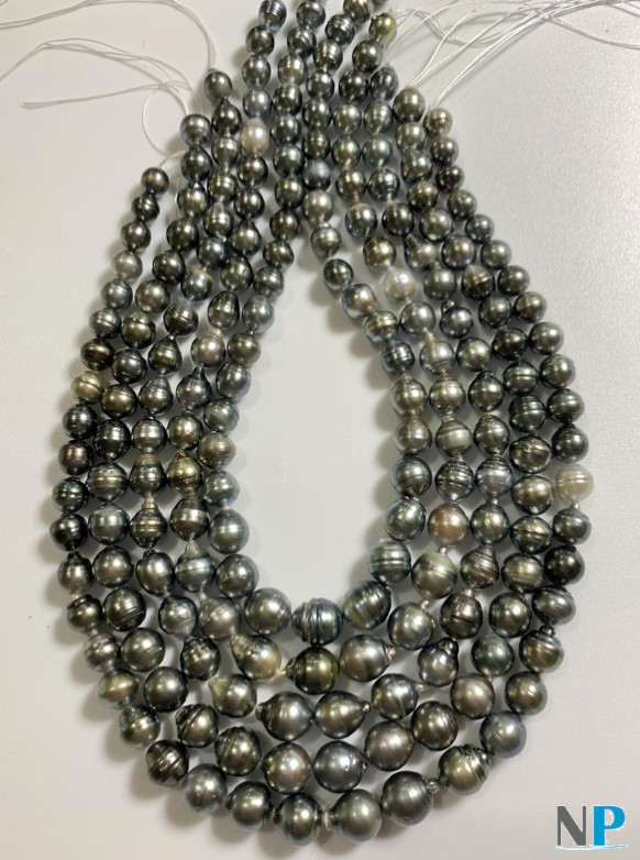 Collana 44 cm di perle di Tahiti barocche