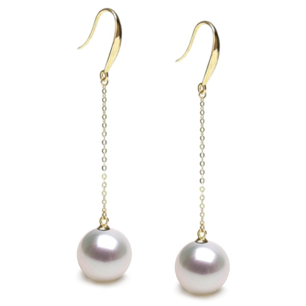 Orecchini In Oro 18k Per Bambine Con Perla E Zirconia Centrale Da 5 Mm - Chiusura A Vite, In Custodia Regalo