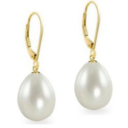 Orecchini Bouton A Perla D'Acqua Dolce 4mm – Oro Giallo 14K (585), Fatti A Mano, NKlaus
