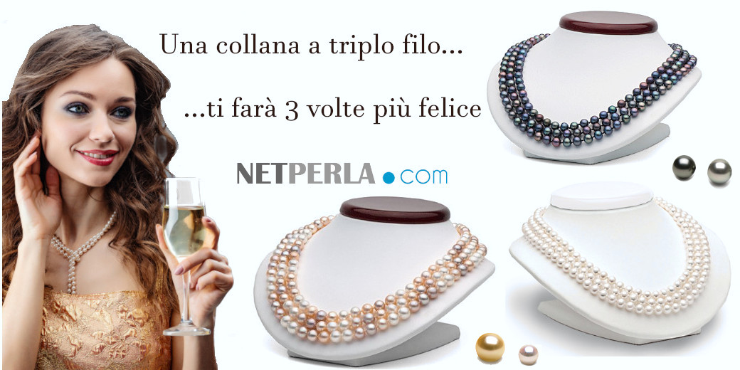 Collane di perle a triplo filo