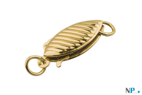 Fermaglio di chiusura per collana o braccialetto di perle in oro 9k