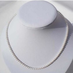 Collana 45 cm piccole perle di coltura Akoya 4-4,5 mm bianche