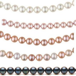 Filo 40 cm non montato di perle coltivate d'acqua dolce da 9-10 mm AA+ o AAA