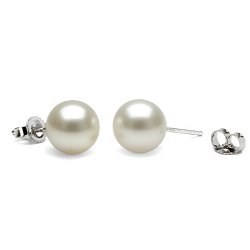 Orecchini oro 14k perle Australiane bianche 8-9 mm qualità AAA