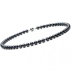 Collana di perle di coltura Akoya, 45 cm 7-7.5 mm nere AAA