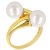 Anello You&Me, Oro 18k due perle d'acqua dolce 8-9 mm o 9-10 mm AAA scelta colori