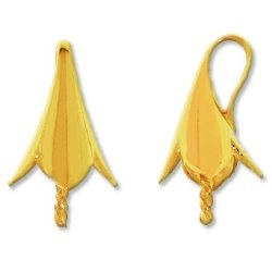 Appretto in oro giallo 18k per pendente con perla coltivata