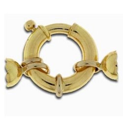 Fermaglio salvagente Oro 18k da 10 mm, con campanelle