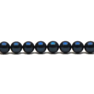 Filo 58 cm non montato di perle coltivate Akoya 6,5-7 mm nere AA+