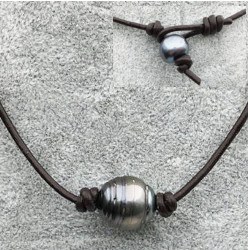 Collana Con Perla Nera Di Tahiti (10-11mm) In Argento Sterling: Gioiello Elegante Regalo Per Moglie, Mamma, Compleanno, San Valentino, Con Certificato.