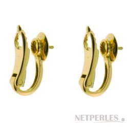 Clips oro 18k per orecchini di perle per lobi non forati