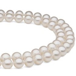 Collana Doppio Filo 39/41 cm Perle DOLCEHADAMA bianche 6-7 mm