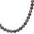Collana 45 cm di perle d'acqua dolce nere da 8,5 a 9 mm AAA