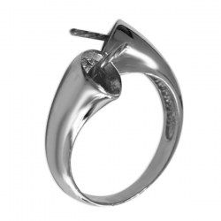 Appretto Gioielleria per Anello You&Me in Argento 925 per 2 perle semi-forate