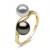 Anello You&Me, Oro 18k con due perle d'acqua dolce 6-7 mm AAA colore a scelta