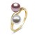 Anello You&Me, Oro 18k con due perle d'acqua dolce 6-7 mm AAA colore a scelta