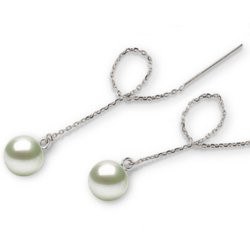 Orecchini Argento 925 con perle di coltura Akoya bianche