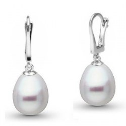Orecchini in Oro 14k perle Australiane bianche a goccia 10-11 mm AA+/AAA