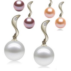 Orecchini in Argento 925 con zirconi e perle d'acqua dolce DOLCEHADAMA