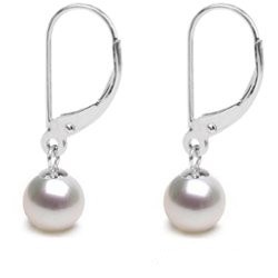 Orecchini in argento con perle di coltura Akoya bianche